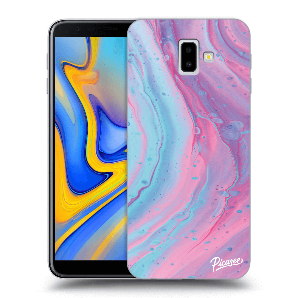 Picasee husă transparentă din silicon pentru Samsung Galaxy J6+ J610F - Pink liquid