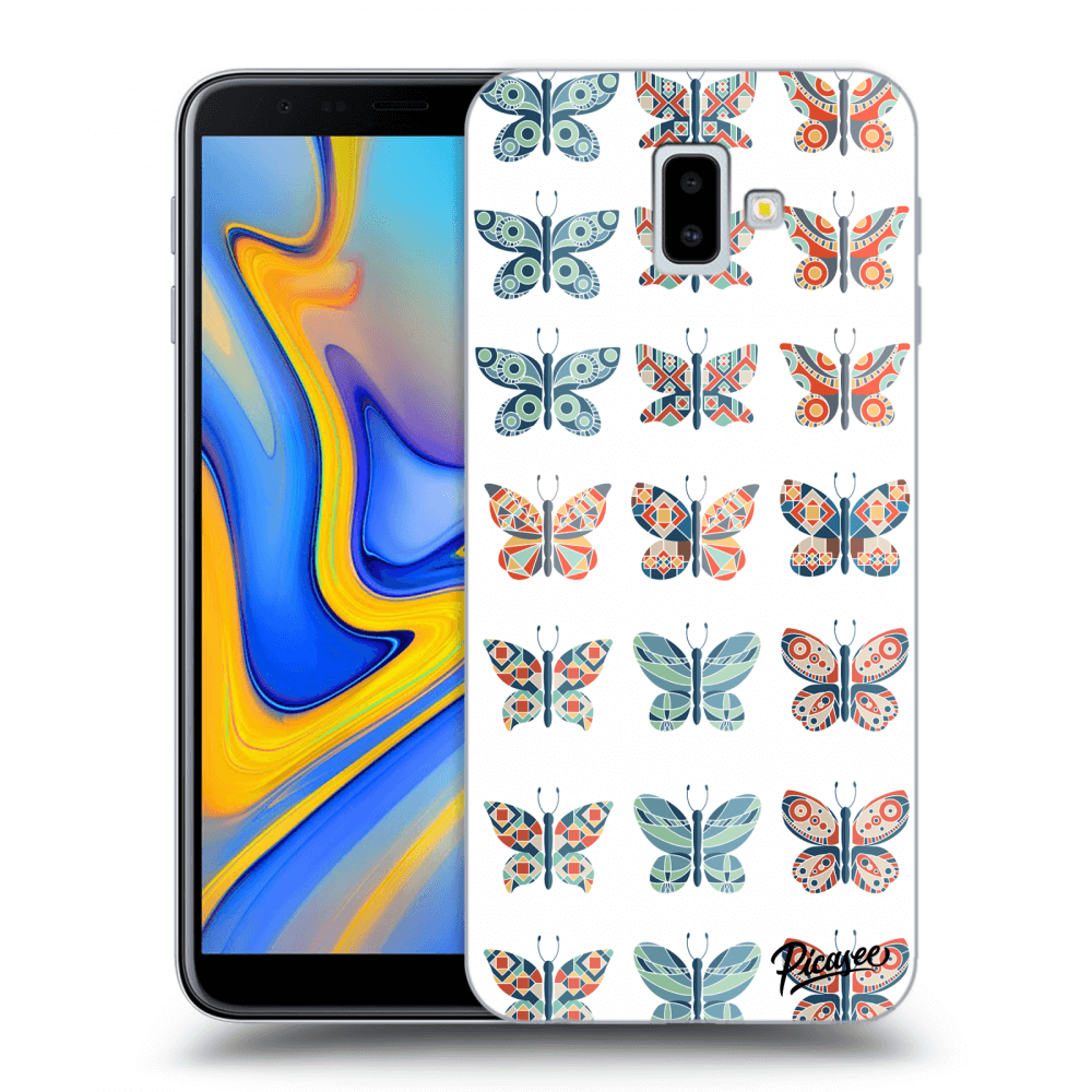 Picasee husă transparentă din silicon pentru Samsung Galaxy J6+ J610F - Butterflies