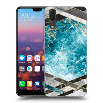 Husă pentru Huawei P20 - Blue geometry