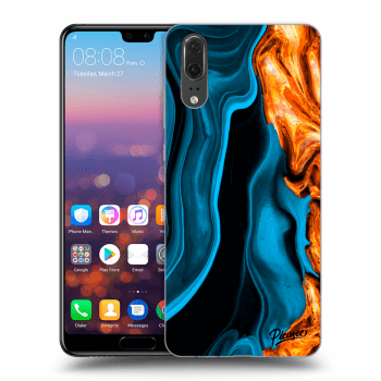 Husă pentru Huawei P20 - Gold blue