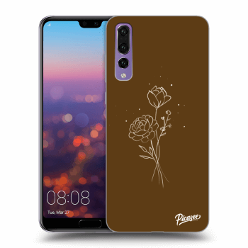 Husă pentru Huawei P20 Pro - Brown flowers