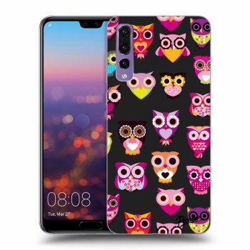 Picasee husă neagră din silicon pentru Huawei P20 Pro - Owls
