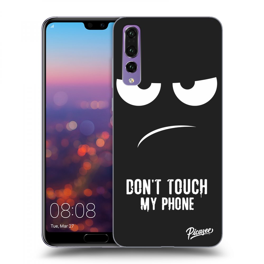 Picasee husă neagră din silicon pentru Huawei P20 Pro - Don't Touch My Phone