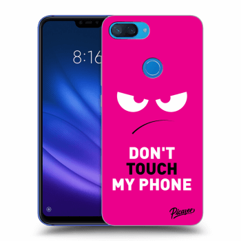 Picasee husă neagră din silicon pentru Xiaomi Mi 8 Lite - Angry Eyes - Pink