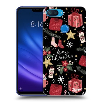 Picasee husă neagră din silicon pentru Xiaomi Mi 8 Lite - Christmas