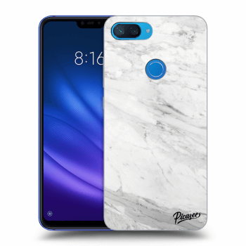 Picasee husă transparentă din silicon pentru Xiaomi Mi 8 Lite - White marble