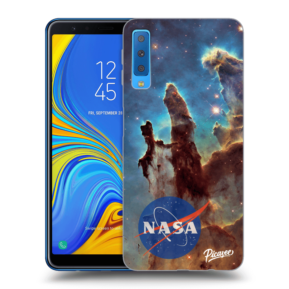 Picasee husă neagră din silicon pentru Samsung Galaxy A7 2018 A750F - Eagle Nebula