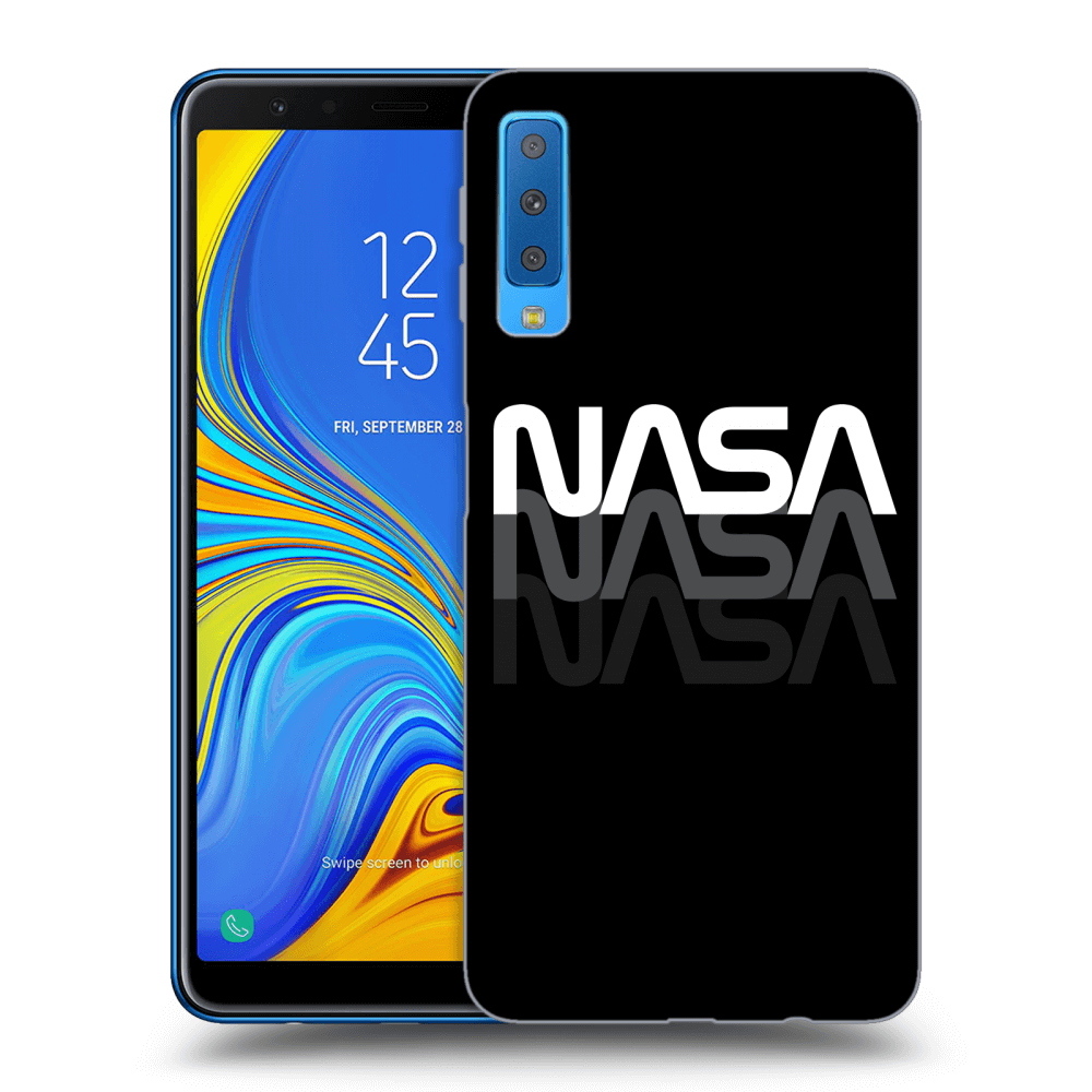 Picasee husă neagră din silicon pentru Samsung Galaxy A7 2018 A750F - NASA Triple