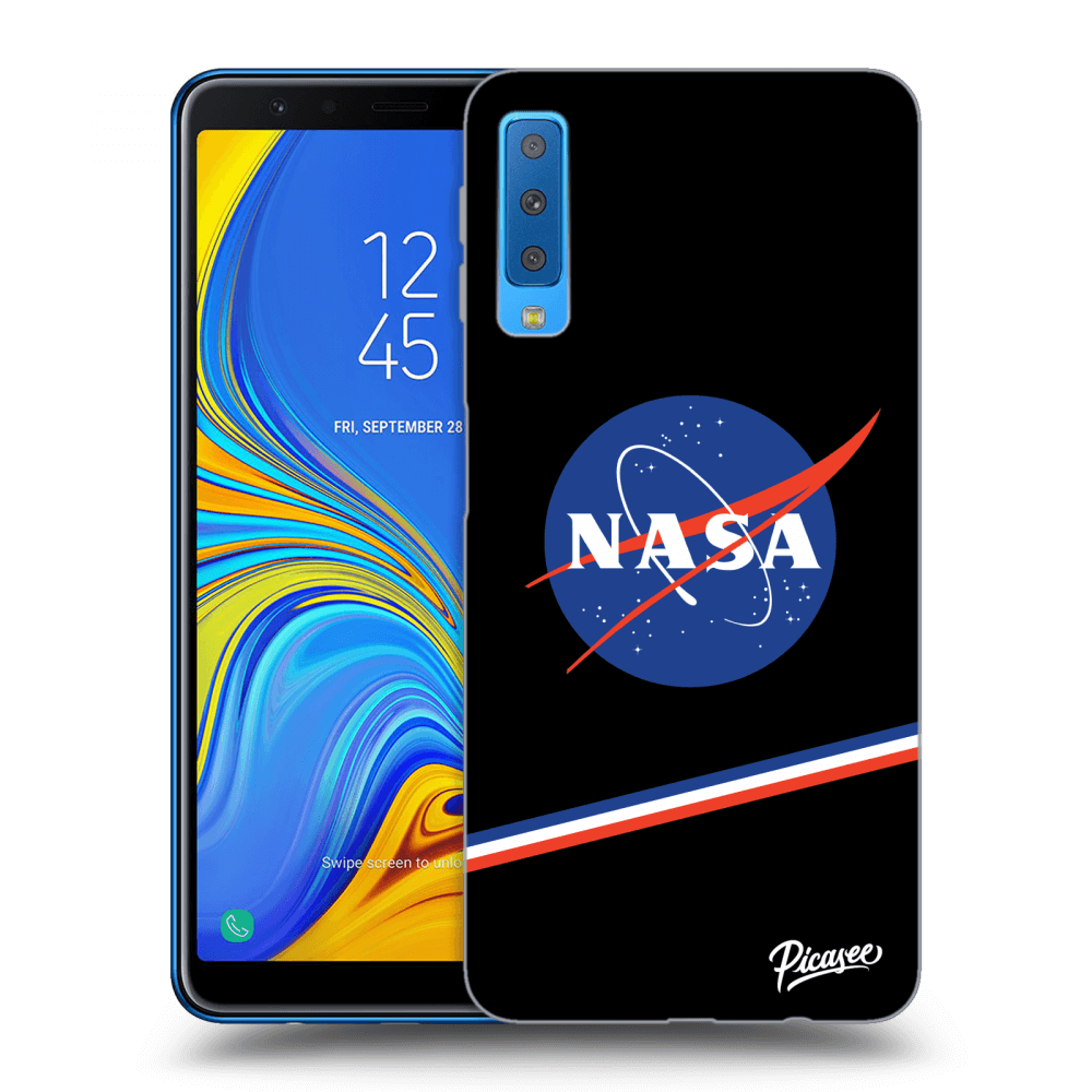 Picasee husă neagră din silicon pentru Samsung Galaxy A7 2018 A750F - NASA Original