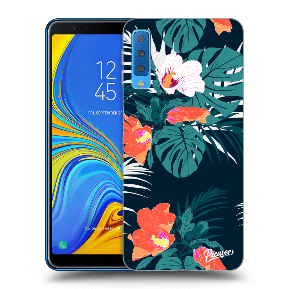 Picasee husă transparentă din silicon pentru Samsung Galaxy A7 2018 A750F - Monstera Color