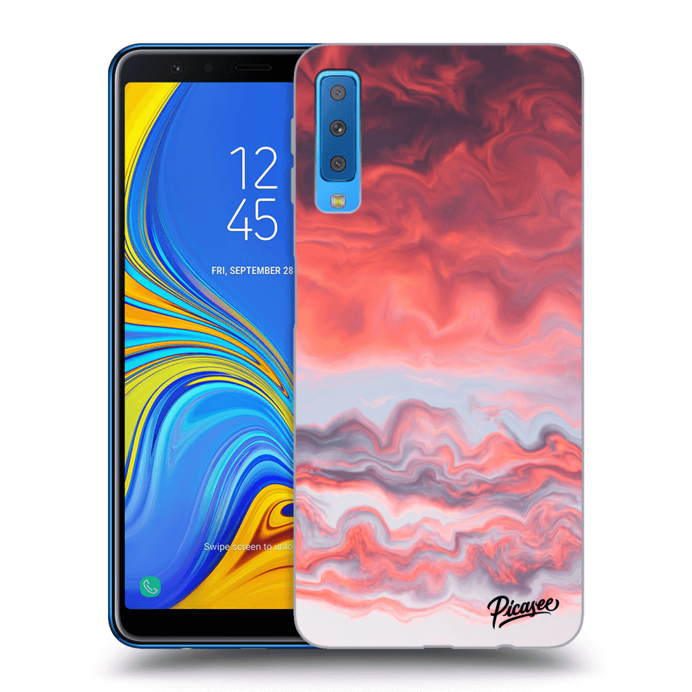 Picasee husă transparentă din silicon pentru Samsung Galaxy A7 2018 A750F - Sunset