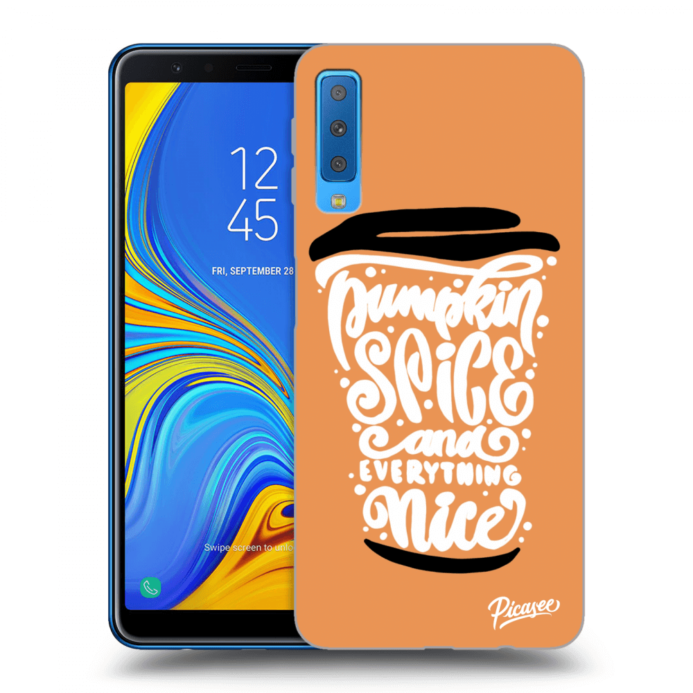 Picasee husă neagră din silicon pentru Samsung Galaxy A7 2018 A750F - Pumpkin coffee