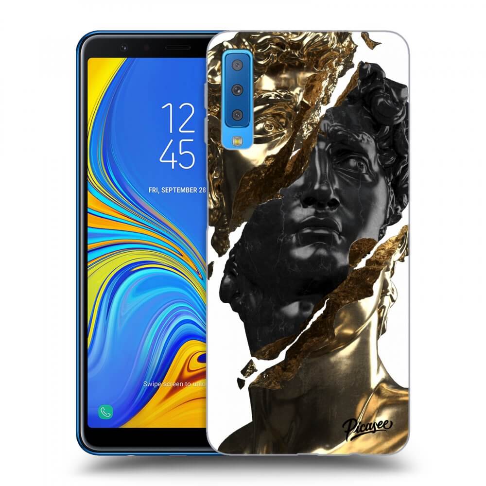 Picasee ULTIMATE CASE pentru Samsung Galaxy A7 2018 A750F - Gold - Black
