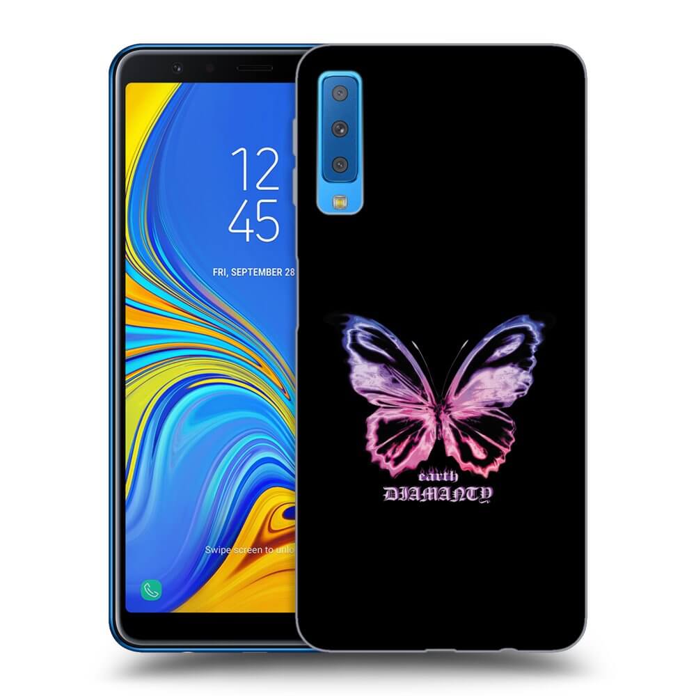 Picasee husă transparentă din silicon pentru Samsung Galaxy A7 2018 A750F - Diamanty Purple