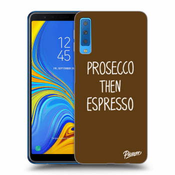 Picasee husă neagră din silicon pentru Samsung Galaxy A7 2018 A750F - Prosecco then espresso