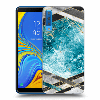 Husă pentru Samsung Galaxy A7 2018 A750F - Blue geometry