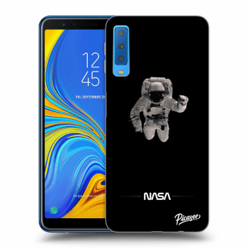 Picasee husă neagră din silicon pentru Samsung Galaxy A7 2018 A750F - Astronaut Minimal