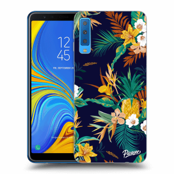 Picasee husă neagră din silicon pentru Samsung Galaxy A7 2018 A750F - Pineapple Color