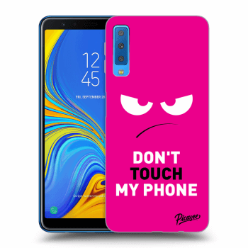 Picasee husă transparentă din silicon pentru Samsung Galaxy A7 2018 A750F - Angry Eyes - Pink
