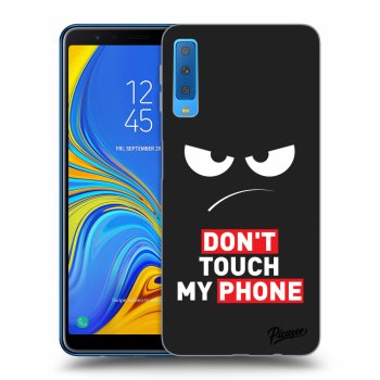 Picasee husă neagră din silicon pentru Samsung Galaxy A7 2018 A750F - Angry Eyes - Transparent