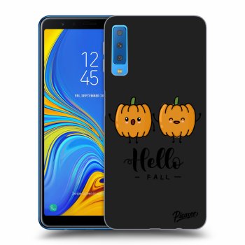 Picasee husă neagră din silicon pentru Samsung Galaxy A7 2018 A750F - Hallo Fall