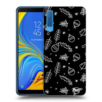 Picasee husă neagră din silicon pentru Samsung Galaxy A7 2018 A750F - Mistletoe