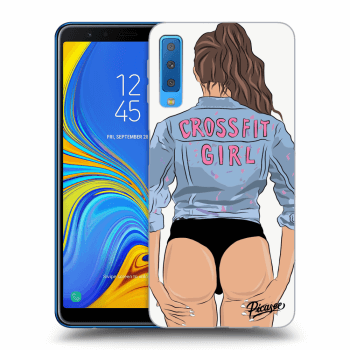 Picasee husă neagră din silicon pentru Samsung Galaxy A7 2018 A750F - Crossfit girl - nickynellow
