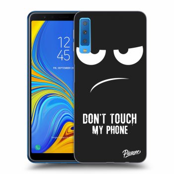 Picasee husă neagră din silicon pentru Samsung Galaxy A7 2018 A750F - Don't Touch My Phone