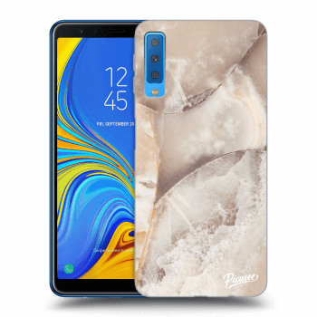 Picasee husă transparentă din silicon pentru Samsung Galaxy A7 2018 A750F - Cream marble