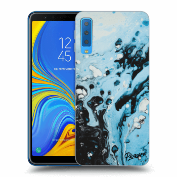 Picasee husă neagră din silicon pentru Samsung Galaxy A7 2018 A750F - Organic blue