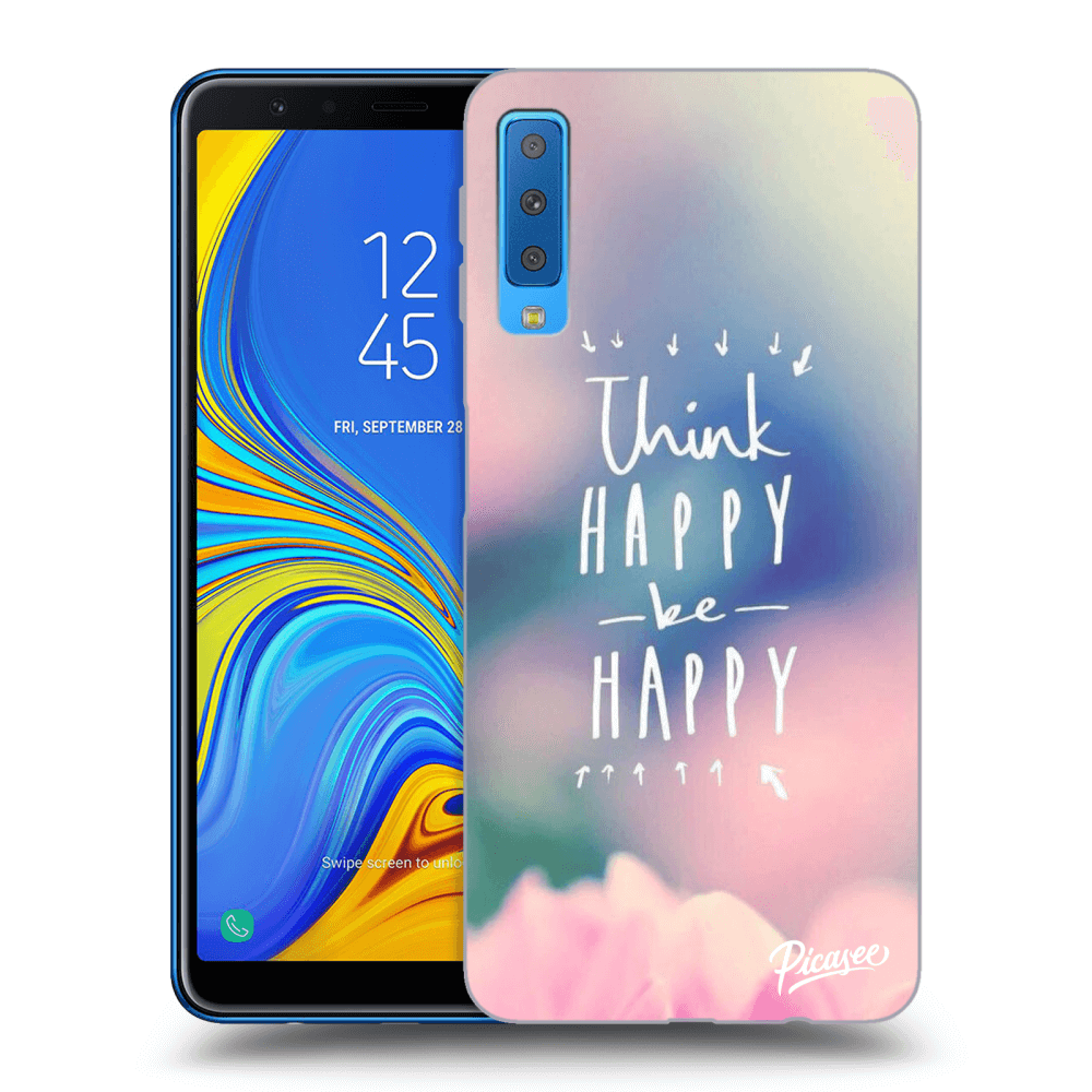 Picasee husă transparentă din silicon pentru Samsung Galaxy A7 2018 A750F - Think happy be happy