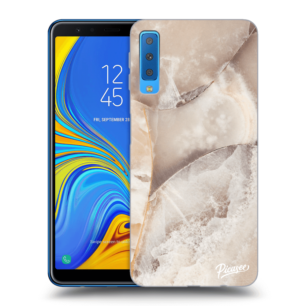 Picasee husă transparentă din silicon pentru Samsung Galaxy A7 2018 A750F - Cream marble