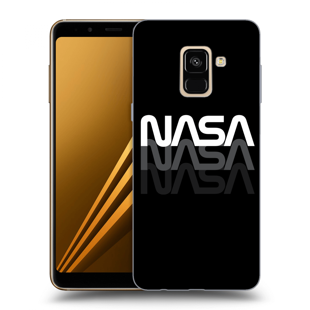 Picasee husă neagră din silicon pentru Samsung Galaxy A8 2018 A530F - NASA Triple
