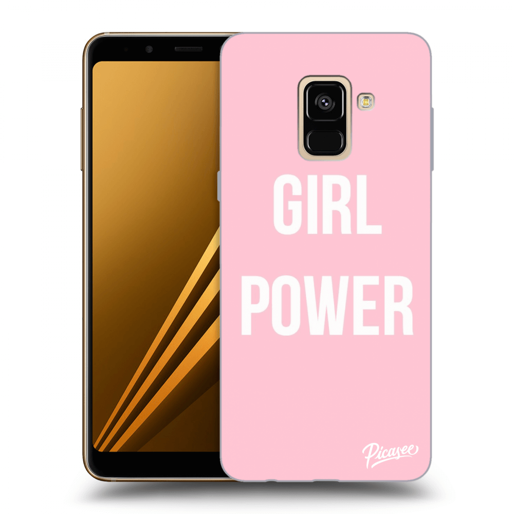 Picasee husă neagră din silicon pentru Samsung Galaxy A8 2018 A530F - Girl power