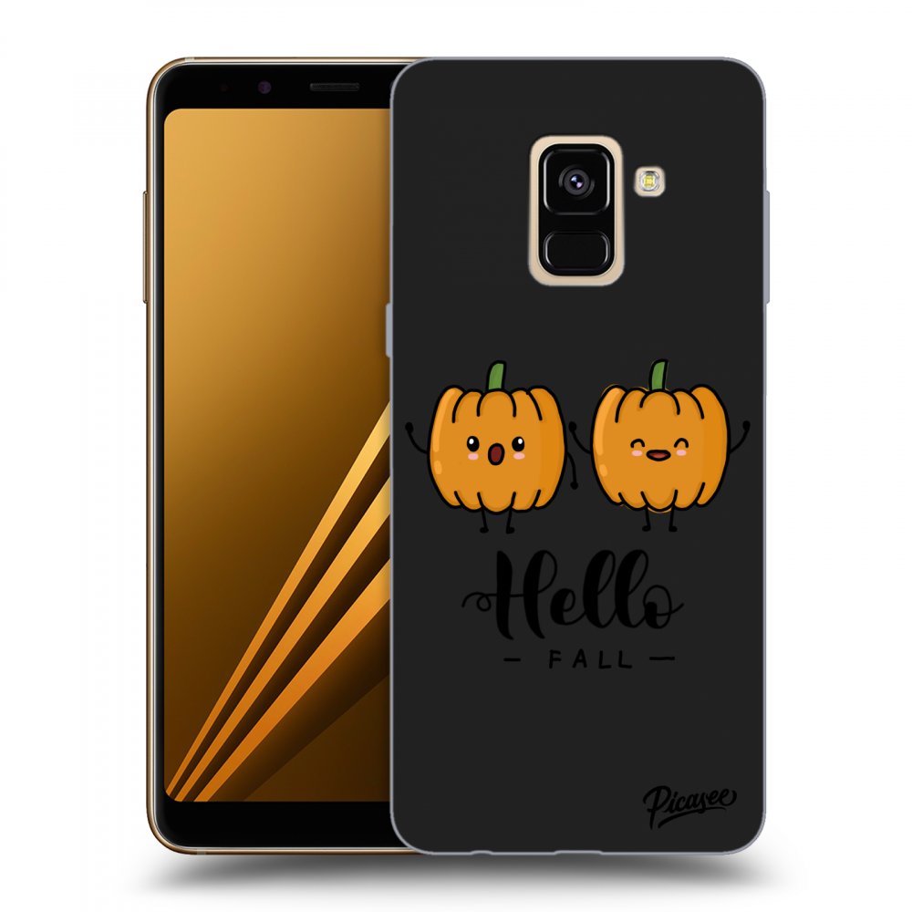 Picasee husă neagră din silicon pentru Samsung Galaxy A8 2018 A530F - Hallo Fall