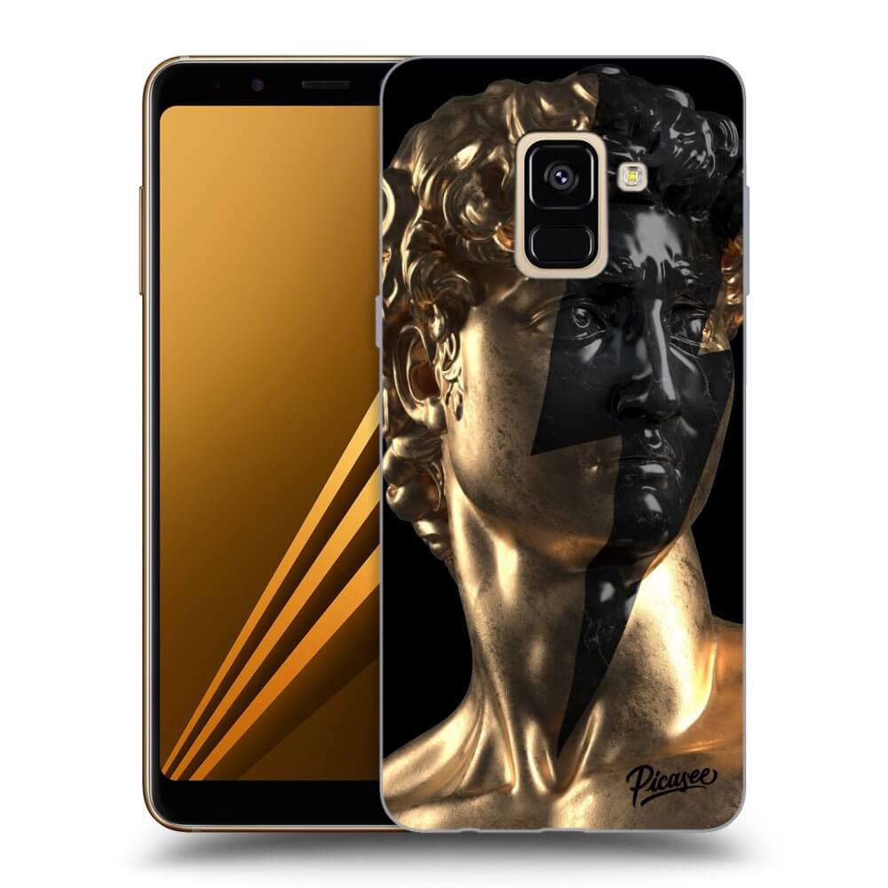 Picasee husă neagră din silicon pentru Samsung Galaxy A8 2018 A530F - Wildfire - Gold