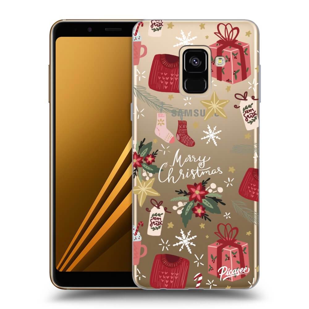 Picasee husă transparentă din silicon pentru Samsung Galaxy A8 2018 A530F - Christmas