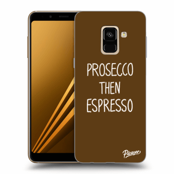 Picasee husă neagră din silicon pentru Samsung Galaxy A8 2018 A530F - Prosecco then espresso
