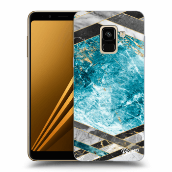 Husă pentru Samsung Galaxy A8 2018 A530F - Blue geometry