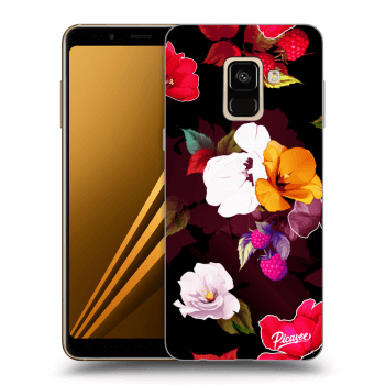 Picasee husă transparentă din silicon pentru Samsung Galaxy A8 2018 A530F - Flowers and Berries