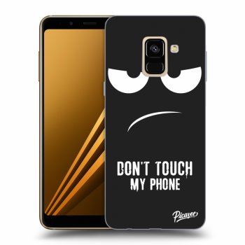 Picasee husă neagră din silicon pentru Samsung Galaxy A8 2018 A530F - Don't Touch My Phone