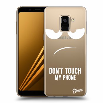 Picasee husă transparentă din silicon pentru Samsung Galaxy A8 2018 A530F - Don't Touch My Phone