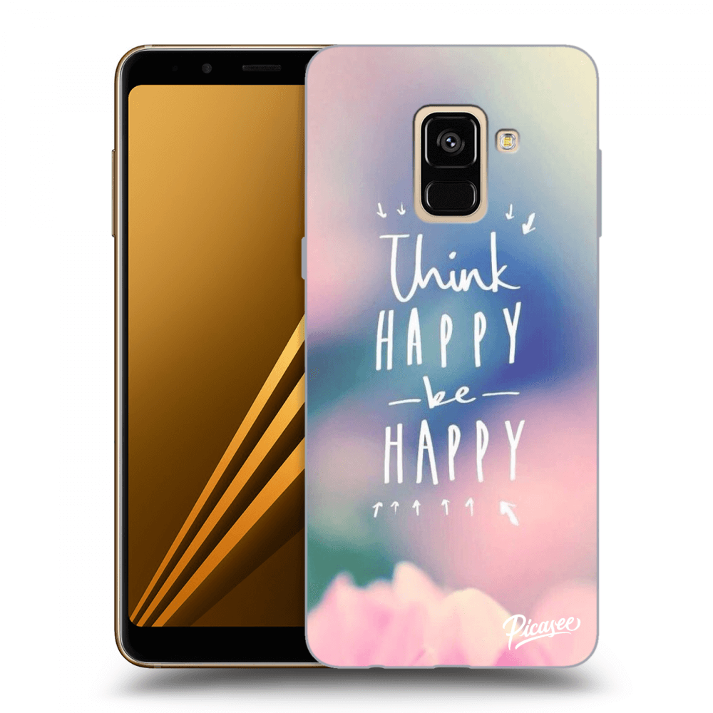 Picasee husă neagră din silicon pentru Samsung Galaxy A8 2018 A530F - Think happy be happy