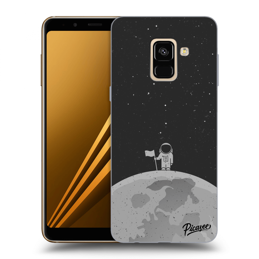 Picasee husă neagră din silicon pentru Samsung Galaxy A8 2018 A530F - Astronaut
