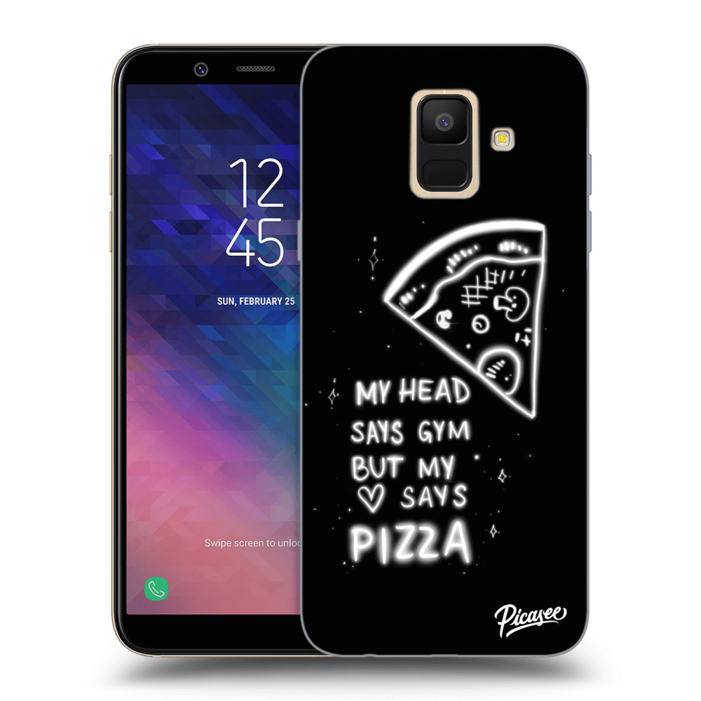 Picasee husă transparentă din silicon pentru Samsung Galaxy A6 A600F - Pizza