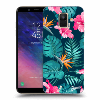 Husă pentru Samsung Galaxy A6 A600F - Pink Monstera