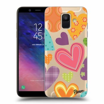 Husă pentru Samsung Galaxy A6 A600F - Colored heart
