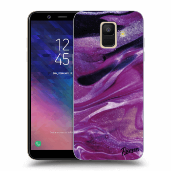 Husă pentru Samsung Galaxy A6 A600F - Purple glitter