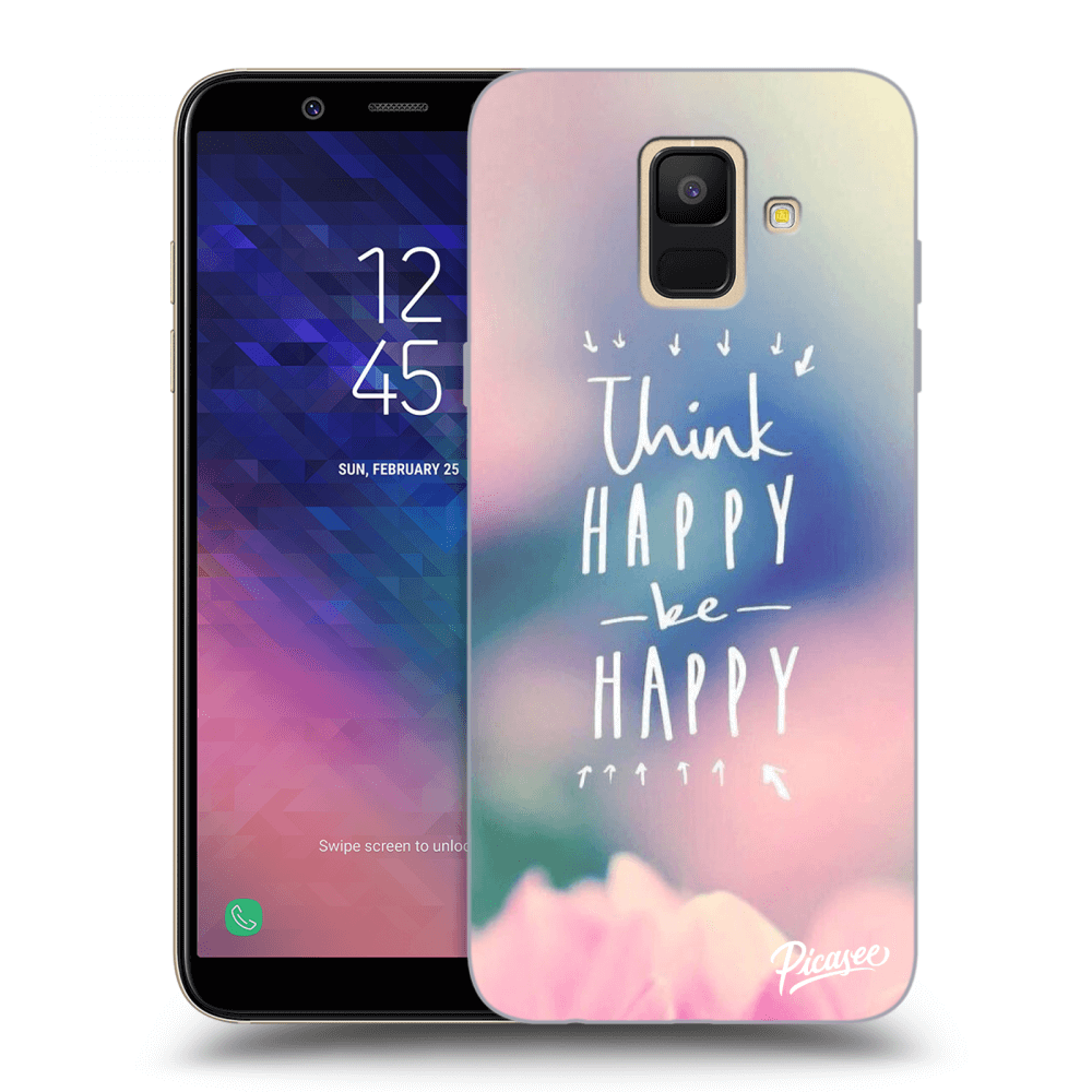 Picasee husă transparentă din silicon pentru Samsung Galaxy A6 A600F - Think happy be happy