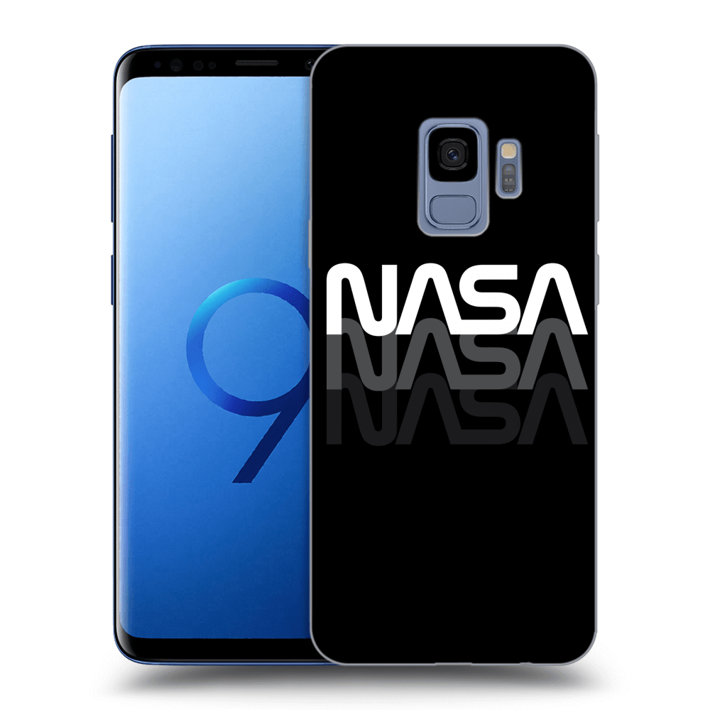 Picasee husă neagră din silicon pentru Samsung Galaxy S9 G960F - NASA Triple